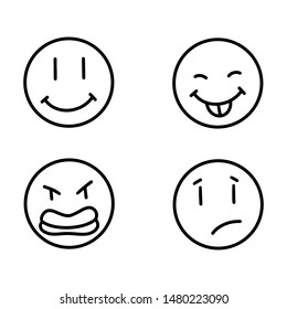 Emoji Icon Face Expression Illustration. Modern Vector Design in Minimal Style