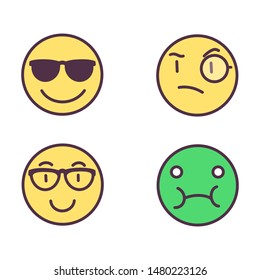 Emoji Icon Face Expression Illustration. Modern Vector Design in Minimal Style
