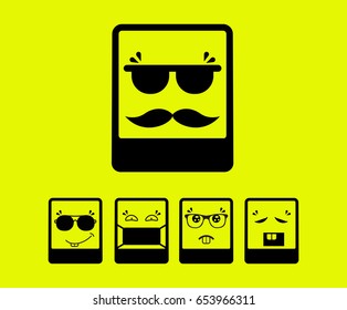 emoji icon friendly box design 