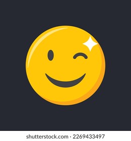 Emoji icon. Happy and smiling Emoticon vector illustration