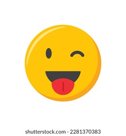 Emoji icon. Happy and smiling Emoticon vector illustration.