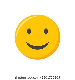 Emoji icon. Happy and smiling Emoticon vector illustration.