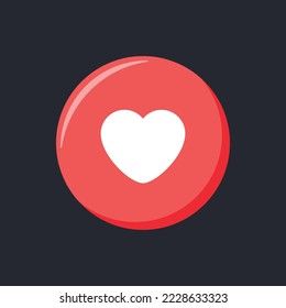 Emoji icon. heart shape social media emoticon reaction, vector illustration.