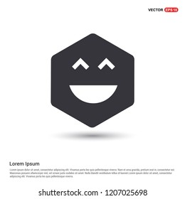 Emoji icon Hexa White Background icon template - Free vector icon