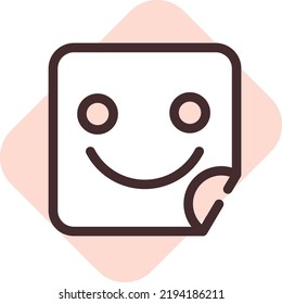 Emoji icon, illustration, vector on a white background.