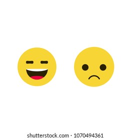 Emoji icon isolated on white background. Trendy emoji icon in flat style. Template for app, ui and logo. Vector illustration, EPS 10