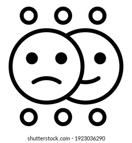 Emoji icon. Outline emoji vector icon for web design isolated on white background
