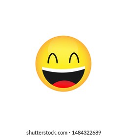 Emoji icon. Positive emotion.Vector EPS 10