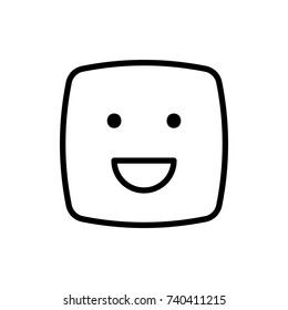 Emoji icon set. Collection of high quality outline smile pictograms in modern flat style. Black information symbol for web design and mobile app on white background. Emoticon line logo.