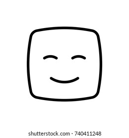 Emoji icon set. Collection of high quality outline smile pictograms in modern flat style. Black information symbol for web design and mobile app on white background. Emoticon line logo.