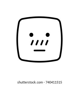 Emoji icon set. Collection of high quality outline smile pictograms in modern flat style. Black information symbol for web design and mobile app on white background. Emoticon line logo.