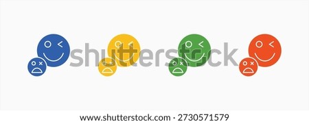 Emoji Icon Set Color Multiple Style Collection