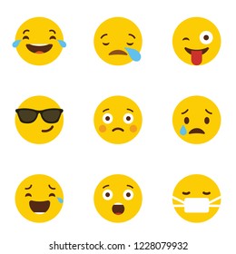 Emoji icon set design vector