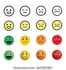 
Emoji Icon Set in Flat, Line, and 3D Styles – Expressive Faces Showing Emotions like Happiness, Sadness, Anger, and Joy. - Powered by Shutterstock - Get 15% off with code: PIKWIZARD15