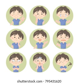 Emoji icon set -  man