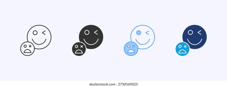 Conjunto de iconos de emoji Colección de estilo múltiple