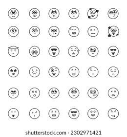 Emoji Icon Set Vector Design.