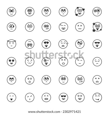Emoji Icon Set Vector Design.
