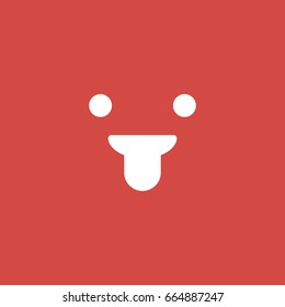 emoji icon. sign design. red background