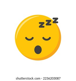 Emoji icon. Sleepy face emoticon, vector illustration.