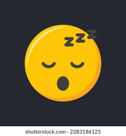 Emoji icon. Sleepy face emoticon, vector illustration.