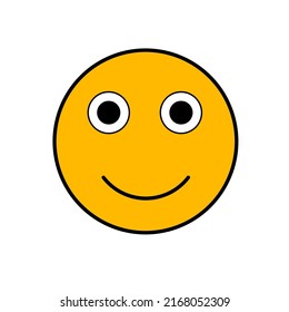 Emoji icon. Smiling and happy emoji vector. Emoticon design.