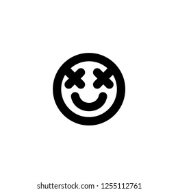 Emoji icon. Social media character sign