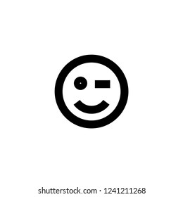 Emoji icon. Social media sticker sign
