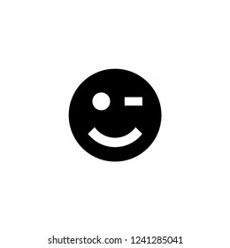 Emoji icon. Social media sticker sign