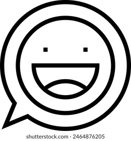 emoji icon. Thin linear style design isolated on white background