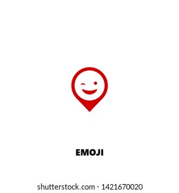emoji icon. emoji vector design. sign design. red color