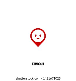emoji icon. emoji vector design. sign design. red color