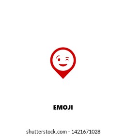emoji icon. emoji vector design. sign design. red color