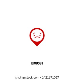 emoji icon. emoji vector design. sign design. red color