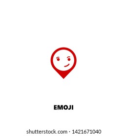 emoji icon. emoji vector design. sign design. red color