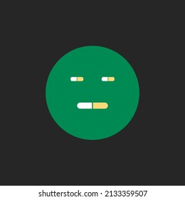 Emoji icon vector illustration. Capsule conceptual  element symbol vector design.