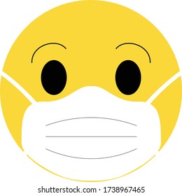 Emoji Icon wearing a mask
