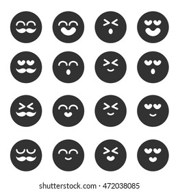 Emoji icons , Emoticon Vector style smile