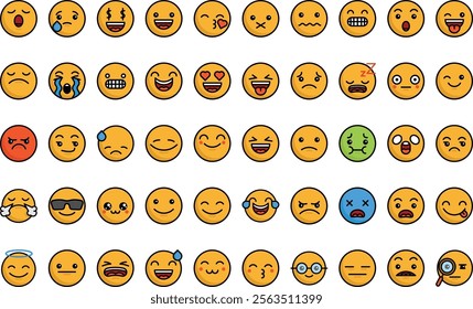 Emoji icons High-Quality Vector Icons Collection with Editable Stroke. Ideal for Professional and Creative Projects.