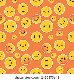 Emoji icons Pattern background Vector illustration