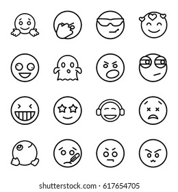 Emoji Icons Set Set 16 Emoji Stock Vector (Royalty Free) 617654705 ...