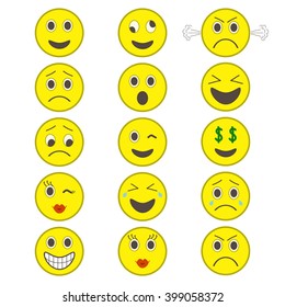 Emoji icons set.