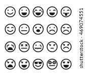 Emoji icons set. Smiley images,