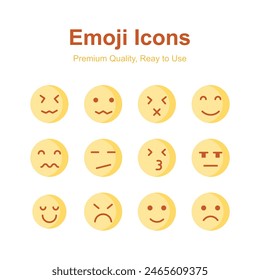 Emoji icons set, trendy designs, ready for premium use