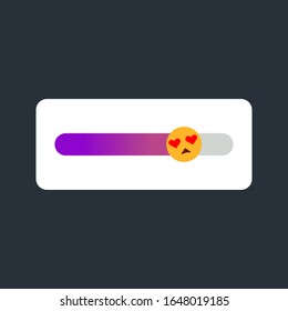 Emoji indicator color element. Social media button. Sign for web page, mobile app, banner, social media. Editable stroke.