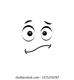Emoji, indignation icon. Simple line, outline vector of cartoon face icons for ui and ux, website or mobile application