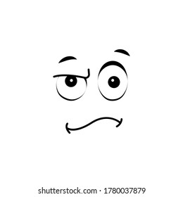 Emoji, indignation icon. Simple line, outline illustration of cartoon face icons for ui and ux, website or mobile application