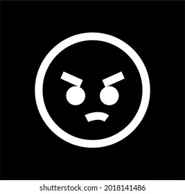 Emoji isolated on black background. Vector illustration.