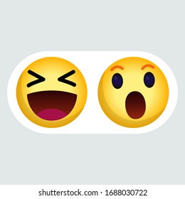 Emoji isolated on white background. Vector EPS 10