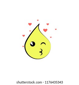 emoji kiss icon. Element of colored emoji icon for mobile concept and web apps. Cartoon emoji kiss icon can be used for web and mobile